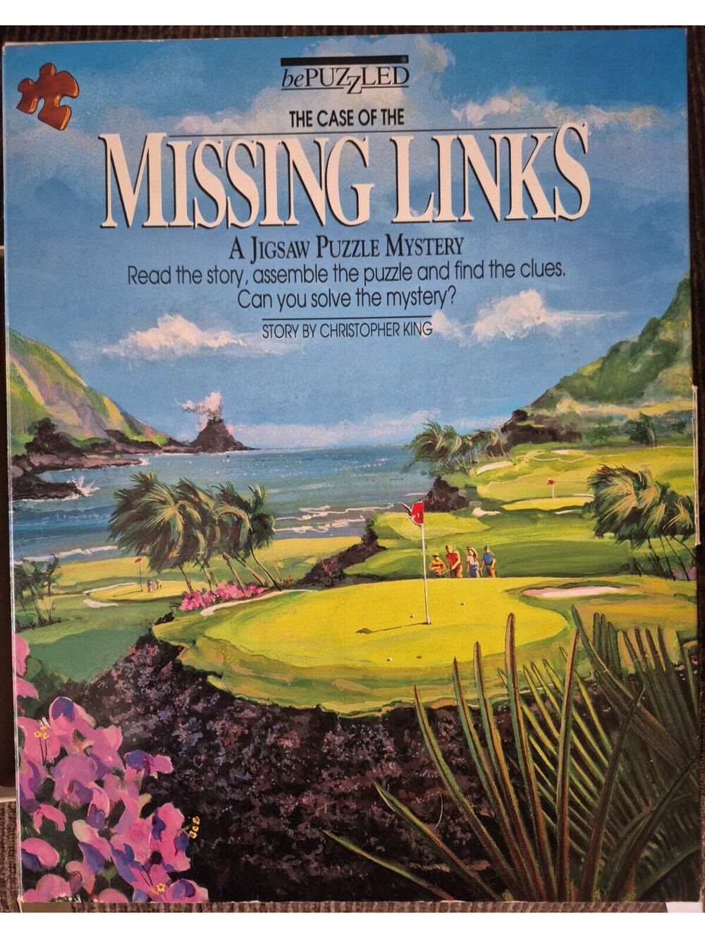 Bepuzzled Case of Missing Links Jigsaw Puzzle Mystery Golf Murder Story w/ Clues